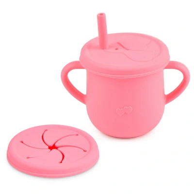 Afbeelding van Dutsi 3 in 1 Rietjes &amp; Snack Beker Watermeloen Roze