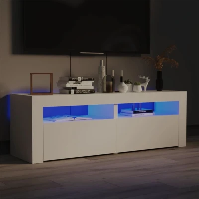 Afbeelding van Tv meubel met LED verlichting 120x35x40 cm wit