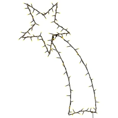 Afbeelding van Kerstverlichting vallende ster silhouet 115 LEDs warm wit
