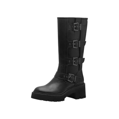 Afbeelding van Tamaris Cowboy/Bikerlaarzen, Dames, Maat: 38, Black Kunststof