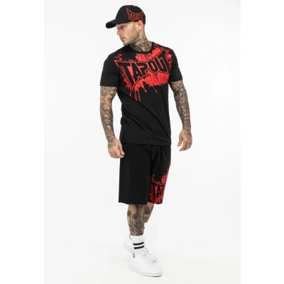 Afbeelding van Tapout Normale Passform Splashed Tshirt print, Heren, Maat: 3XL, Black red