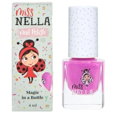 Afbeelding van Miss Nella NEW SUMMER collectie Blueberry Smoothie Speciale Purpere Glitter Nagellak voor kinderen, met peel off, op waterbasis en geurvrije formule