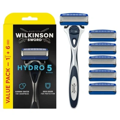 Afbeelding van Wilkinson Sword Hydro 5 scheerapparaten + 6 scheermesjes voor heren