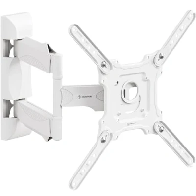 Afbeelding van ONKRON M4 W universele muurbeugel draaibaar voor tv van 32 tot 65 inch 35 kg, wandhouder, uittrekbaar, kantelbaar, VESA max 400 x cm, wit
