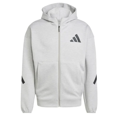Afbeelding van adidas Sportswear FULL Sweater met rits, Heren, Maat: Large, Medium grey heather