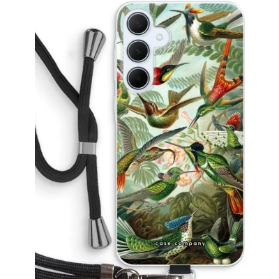 Afbeelding van Case Company® hoesje met Koord geschikt voor Samsung Galaxy A35 Haeckel Trochilidae Telefoonhoesje Zwart Bescherming aan alle Kanten en Over de Schermrand