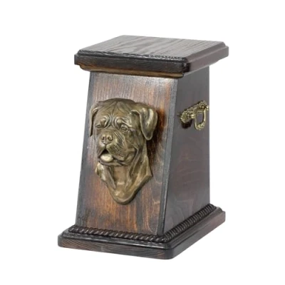 Afbeelding van Elegante urn hond voor hondenas met beeld van Dogue de Bordeaux