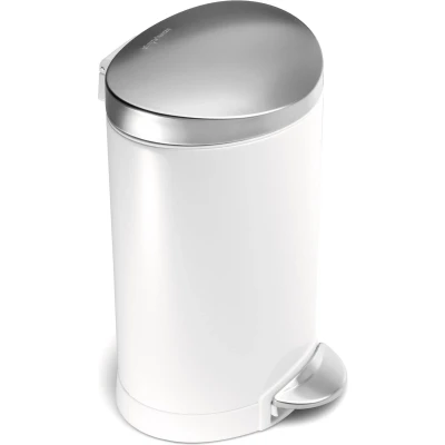 Afbeelding van Simplehuman Semi round Prullenbak 6 l Mat RVS