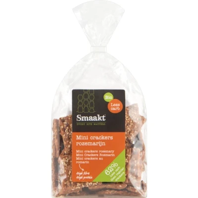 Afbeelding van Smaakt Less Carb Mini Crackers Rozemarijn Bio 200 g