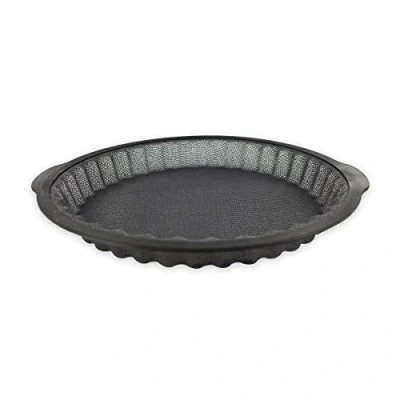 Afbeelding van Zenker 685536 Siliconen Glasvezel Taartvorm, Cakevorm, Quiche Bakvorm, Glasvezel, Grijs, 25 cm