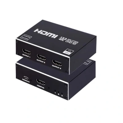 Afbeelding van HDMI splitter 1 in 3 uitgangen: gelijktijdige aluminium 4K ondersteuning HDCP 1.4 3D UHD 1080P voor HD/Fire Stick/Xbox / PS3 PS4