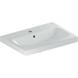 Afbeelding van Geberit iCon Light wastafel wit KeraTect (75 x 42 cm) 1 kraangat,