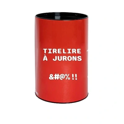 Image de FISURA Tirelire originale avec message &quot;tirelire à jurons&quot;. Grande pour adultes en acier. fer blanc offrir. Dimensions : 13 x 20 cm