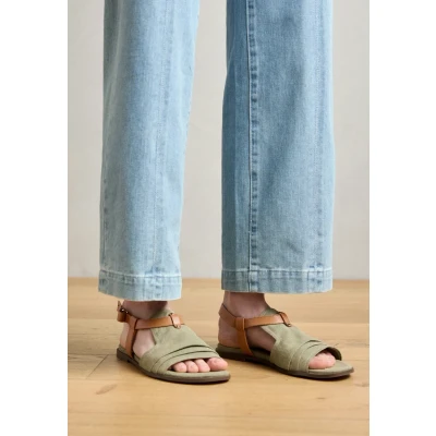 Afbeelding van Tamaris Sandalen, Dames, Maat: 39, Sage Imitatieleer/ textiel
