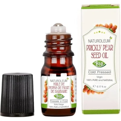 Image de MEILLEURE HUILE ANTI AGE Roll On DE PÉPINS FIGUE BARBARIE 100% BIO, pure et naturelle, pressée à froid, Extra Vierge soin nourrissant pour la peau, visage, cheveux. Vegan 5 ml