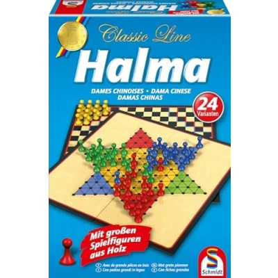 Afbeelding van Schmidt Halma (spel): met grote figuren van hout. 24 varianten