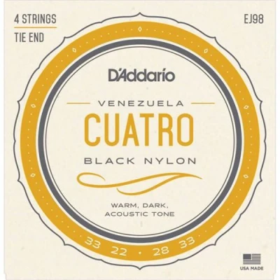 Image de D&#039;Addario EJ98 Cuatro Venezuela Jeu de 4 cordes
