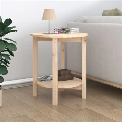 Afbeelding van vidaXL Salontafel Ø 55x60 cm massief grenenhout