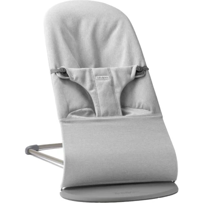 Afbeelding van BabyBjörn Wipstoel Bliss Geweven mélange Lichtgrijs Ergonomisch Verstelbaar Inklapbaar