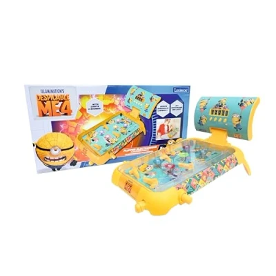Afbeelding van JG610DES Lexibook, Moi, Flipper électronique Minions, Jeu d&#039;action et de réflexes pour enfants famille, écran LCD, effets lumineux sonores, jaune/bleu