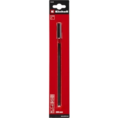 Afbeelding van Einhell Porte embout magnétique à impact avec tige 1/4&quot; E 6.3, long, 200 mm, (chrome vanadium, zone de torsion, douille en acier inoxydable, aimant permanent, anneau couleur rouge)