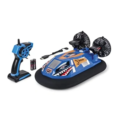 Afbeelding van Carson 500108048 Hovershark 2.4G 100% RTR blauw/oranje met afstandsbediening 2,4 GHz, RC boot, Hovershark, op afstand bestuurbaar speelgoed voor kinderen, hovercraft