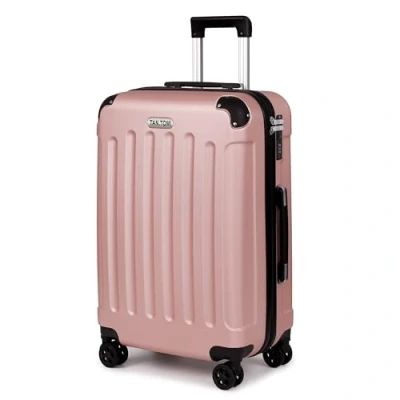 Afbeelding van TAN.TOMI Reiskoffer met 4 Wielen Handbagage 65L Ruimbagage Cijferslot Trolley Koffer Roségoud
