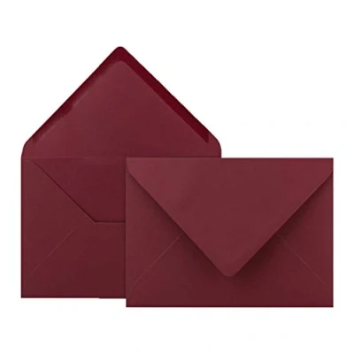 Afbeelding van Neuser FarbenFroh 80 g/m² enveloppen om op de grond te plakken, B6, 175 x 125 mm, 50 enveloppen, kerstrood