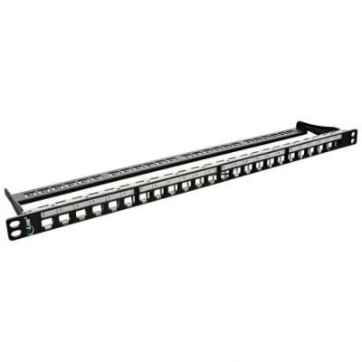 Image de Panneau de brassage vierge InLine® 19 Cat.6A 24 ports 0.5U noir