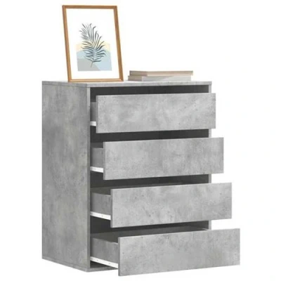 Image de vidaXL Commode d&#039;angle gris béton 60x41x76 cm bois d&#039;ingénierie852873