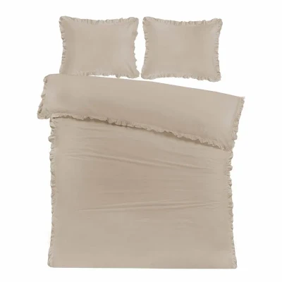 Afbeelding van Papillon Fleur Dekbedovertrek Tweepersoons 200x200/220 cm Zand