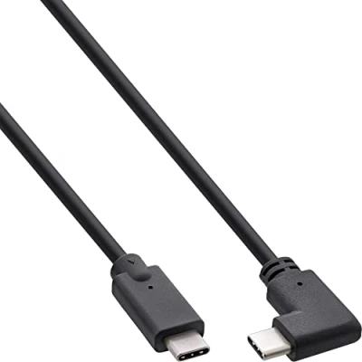 Afbeelding van USB A naar Haakse C Kabel 3.2 Gen 2 0,3 meter Zwart