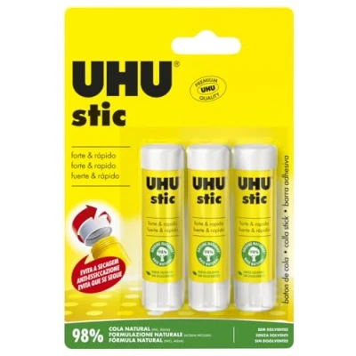 Afbeelding van UHU Stic lijmstiften zonder oplosmiddel, wit, 3 stics 8,2 g