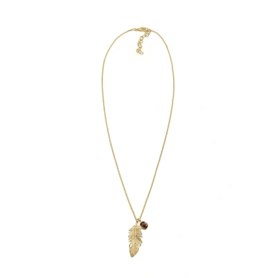 Afbeelding van Elli Feder BOHO Hippie Rauchquart Ketting, Dames, Maat: 70, Braun