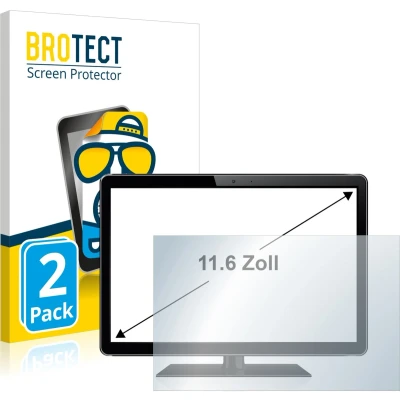 Afbeelding van BROTECT Screenprotector voor Industriële Monitoren met 11.6 inch Schermen [256 mm x 144 mm, 16:9] Folie Beschermfolie matte (2 Stuks)