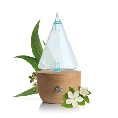 Image de Puressentiel Diffuseur d&#039;huiles essentielles par Nébulisation I&#039;conic Matérieaux nobles Bois naturel et Verre Sans eau Aromathérapie