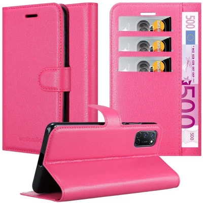 Afbeelding van Cadorabo Hoesje geschikt voor Oppo A92 in KERSEN ROZE Beschermhoes met magnetische sluiting, standfunctie en kaartvakje Book Case Cover Etui