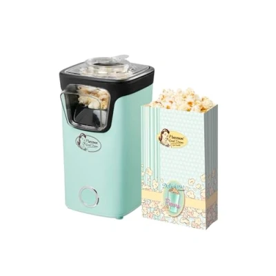 Image de Bestron machine a pop corn, popcorn avec technologie d&#039;air chaud, inclut 10 sacs à &amp; une tasse mesurer intégrée, Collection Sweet Dreams, Couleur: Vert
