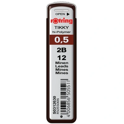 Afbeelding van rOtring Pencil Leads 0.5 2B