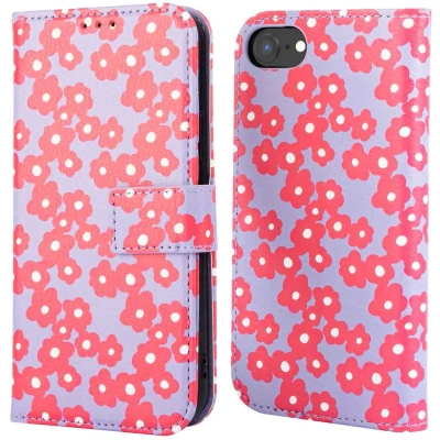 Afbeelding van imoshion Hoesje Geschikt voor iPhone 6 / 6s 7 8 SE (2020) (2022) Design Bookcase smartphone Dusty Rose Blossoms