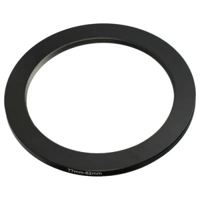 Afbeelding van vhbw Step down ring adapter 77mm naar 62mm camera lens metaal zwart
