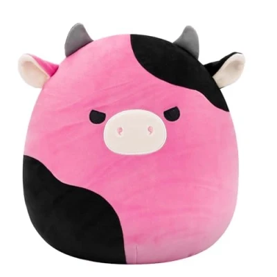 Afbeelding van Squishmallows Pollyanna Black and Pink Cow W/Mischievous Eyes 30cm pluche