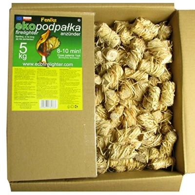 Afbeelding van Feniks biologische aanmaakhoutkrullen voor de open haard, 5 kg, 500 550 stuks