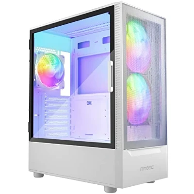 Image de Antec NX Series NX410 Mid tower ATX panneau latéral fenêtré (verre trempé) pas d&#039;alimentation blanc USB/Audio