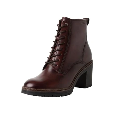 Afbeelding van Tamaris Enkellaarsjes met plateauzool, Dames, Maat: 40, Muscat Leer/ synthetisch