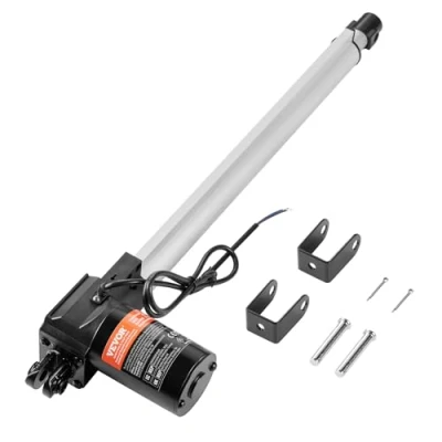 Afbeelding van VEVOR lineaire actuator 12 V, 16 inch 1320 lbs/6000N, van 0,19 /s met IP44 ondersteuning voor elektrische deuren, industriële machines, laadschepen