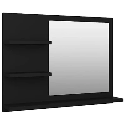 Afbeelding van vidaXL Badkamerspiegel 60x10,5x45 cm bewerkt hout zwart