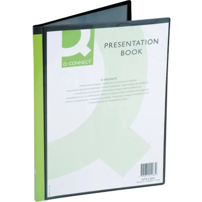 Afbeelding van Q connect Showalbum Personaliseerbaar A4 10 Tassen Zwart
