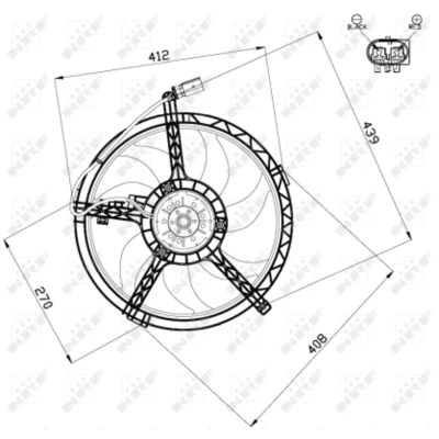 Afbeelding van Koelventilatorwiel NRF 47509