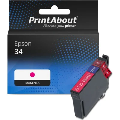Afbeelding van Huismerk Epson 34 (C13T34634010) Inktcartridge Magenta